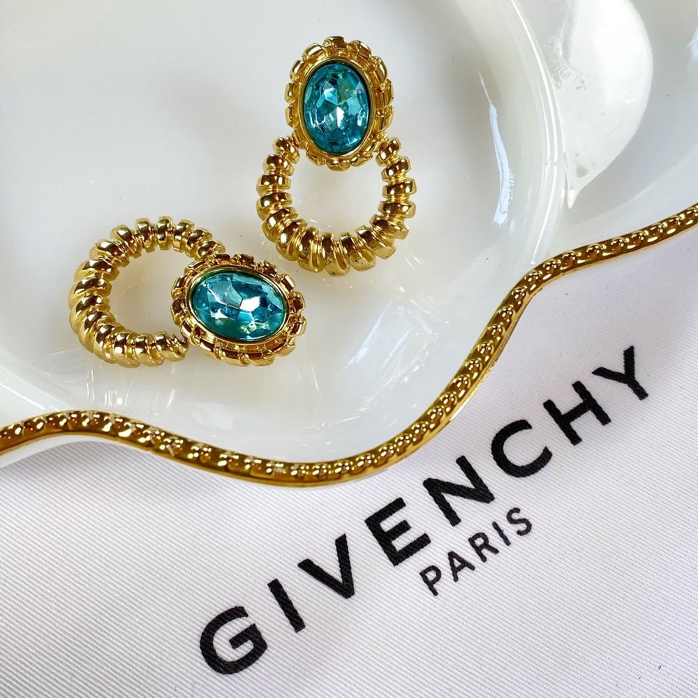 Givenchy Couture Topaz Doorknocker Clip-Ons